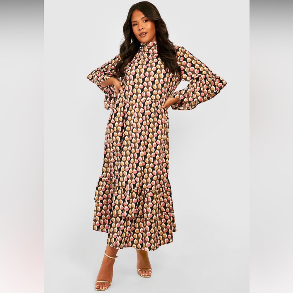PLUS FRILL DETAIL MIDAXI SHIRT DRESS size 24-brand new